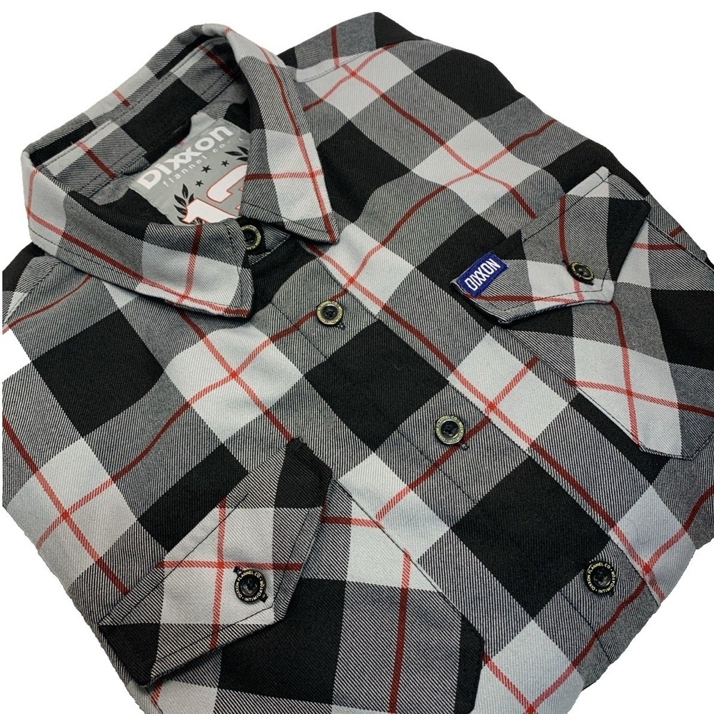 DIXXON Women's The Intimidator 13 Racing NASCAR Long Sleeve Flannel Shirt Plaid